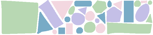 Different coloured shapes